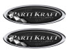 Parti Kraft Pontoon Boat Classic Racing 10" long Stickers