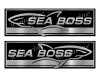 2 Sea Boss Boat Stickers. Remastered Name Plate