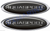 Two Aqua Sport Boat Oval Classic Stickers 10"x3.5 each