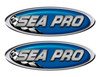 Two Sea Pro Vinyl Racing Oval Stickers - 10" long each