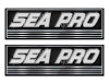 2 Sea Pro Marine Boat Stickers. Remastered Name Plate