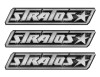 3 Stratos Boat Stickers. Brushed Metal Style