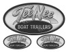 3 Tee Nee Boat Stickers "3D Vinyl Replica" of original