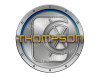 Thompson Boat Sticker. Brushed Metal Style - 7.5" diameter