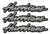 3 Big Hurricane Vintage Stickers - 15.5" long each