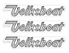 3 Volksboat Boat Stickers "3D Vinyl Replica" of original