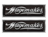 Wagemaker Boat Imitation Name Plate Sticker set. 10" long 