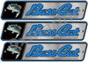 3 Bass Cat Boats Classic Vintage Stickers Remastered