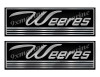 2 Weeres Boat Classic Stickers. Remastered Name Plate