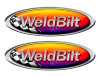 2 WeldBilt Red Racing Oval Stickers