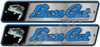 2 Bass Cat Boats Classic Vintage Stickers Remastered 16"x3.5 Die-Cut