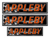 3 Appleby Boat Classic Racing 10" and 8" long Stickers