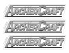 3 Archer Craft Boat Stickers "3D Vinyl Replica" of original