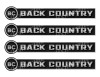 Back Country Custom Stickers - 10 inch long set. Remastered Name Plate