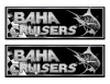 Two Baha Cruisers Boat Classic Racing 10" long Stickers