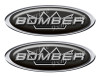 Two Bomber Classic Oval Stickers 10" long