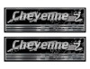 2 Cheyenne Boat Classic Stickers. Remastered Name Plate