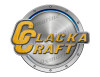 Clacka Craft Boat Sticker. Brushed Metal Style - 7.5" diameter