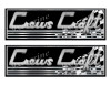 2 Crews Craft Boat Classic Stickers. Remastered Name Plate