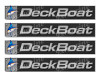 DeckBoat Sticker set - 10"x1.6". Remastered Name Plate