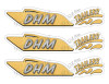 3 DHM Boat Stickers "3D Vinyl Replica" of original