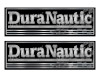 2 Dura Nautic Boat Classic Stickers. Remastered Name Plate