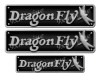 DragonFly Yacht Imitation Name Plate Sticker set. 10" and 7.5" long 