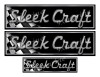 Three SleekCraft Boat Classic Racing 10" long Stickers