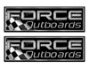 Two Force Outboard Boat Classic Racing 10" long Stickers