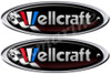  Two Wellcraft Boat Remastered Oval Sticker 16" Diecut