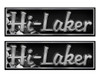 Two Hi-Laker Boat Classic Racing 10" long Stickers