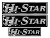Three Hi-Star Boat Classic Racing 10" and 7" long Stickers
