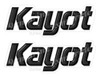 2 Kayot Boat Stickers "3D Vinyl Replica" of original