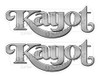 2 Kayot Boat Stickers "3D Vinyl Replica" of original. Brushed Metal Style