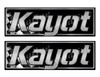 Two Kayot Boat Classic Racing 10" long Stickers