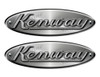 Kenway Remastered Stickers. Brushed Metal Style - 10" long