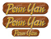Three Penn Yan Boat Remastered Name Plate Stickers for Restoration Project