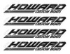 4 Howard Boat Stickers "3D Vinyl Replica" of original