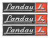 3 Landau Boat Stickers "3D Vinyl Replica" of original