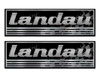 2 Landau Boat Classic Stickers. Remastered Name Plate