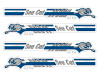 4 Sea Cat Boat Stickers "3D Vinyl Replica" of original - 15" long each. Color of your choice, Laminated and Die Cut