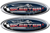 Two 16"  Skeeter oval stickers. Remastered stickers for boat restoration project