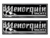 Two Menorquin Yachts  Classic Racing 10" long Stickers