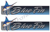 Blue Fin Custom Stickers. Remastered for boat restoration project