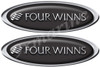 Two Four Winns Boat Oval Stickers 15"x4" each