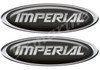 Two Imperial Boat Classic Type Oval Stickers 10X3 inches long