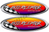 Two Interceptor Racing Oval Stickers