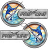 Two Pro Line Laminated Custom Stickers - 16"X9" each. Port Side & Star Board Set