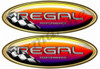 Two Regal Boat Oval Racing Sticker Set
