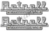 Two Reinell Custom Stickers - 10"X3" Brush metal imitation